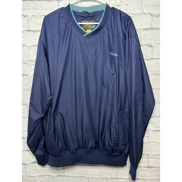 Cabelas L Tall Blue Windbreaker. - Picture 1 of 7